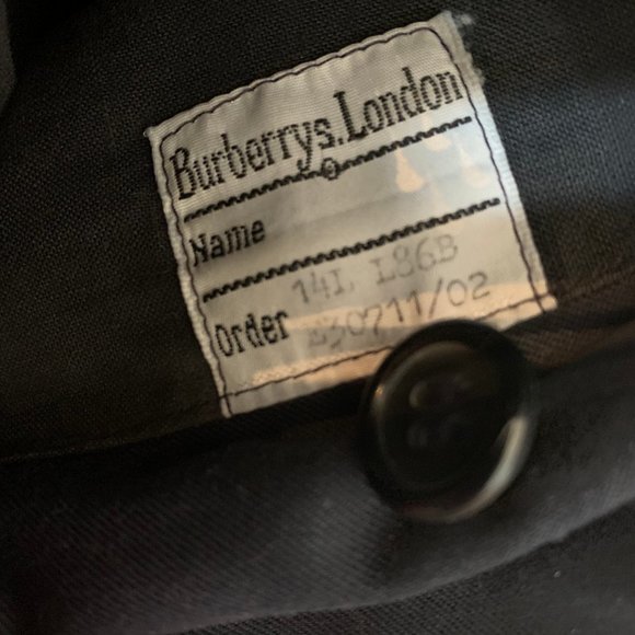 Vintage Burberry Navy Trench Coat - Picture 7 of 9